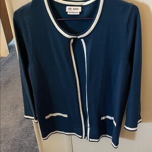 Navy Utility Jacket with White Trim